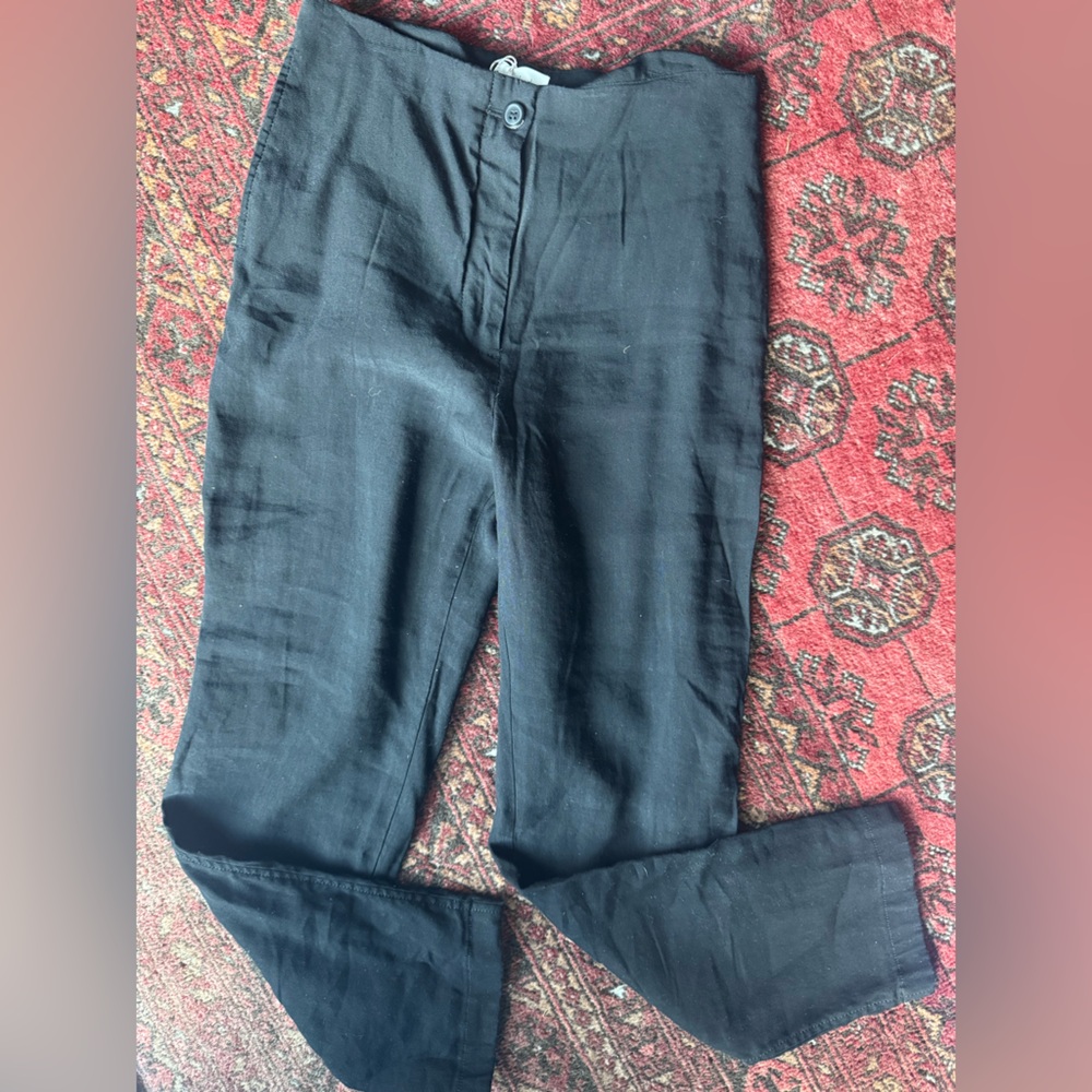 Wilfred high waisted cropped black trousers